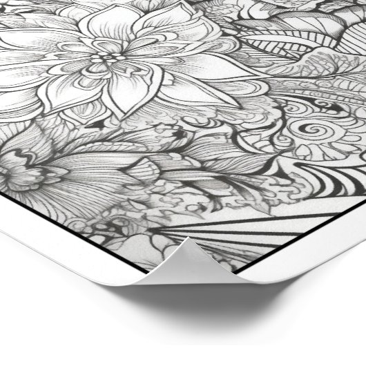 Inspirerend/Mindfulness Volwassen Kleurplaten Poster (Hoek)