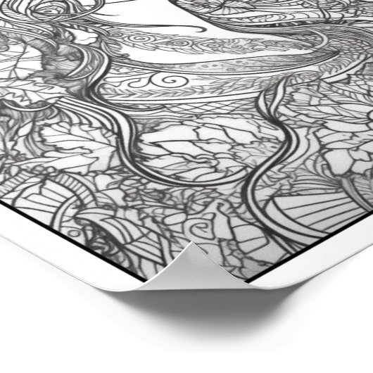 Inspirerend/Mindfulness Volwassen Kleurplaten Poster (Hoek)