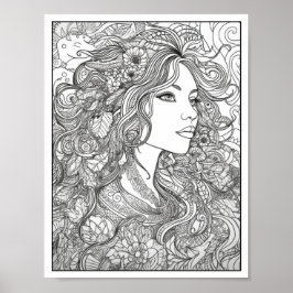 Inspirerend/Mindfulness Volwassen Kleurplaten Poster