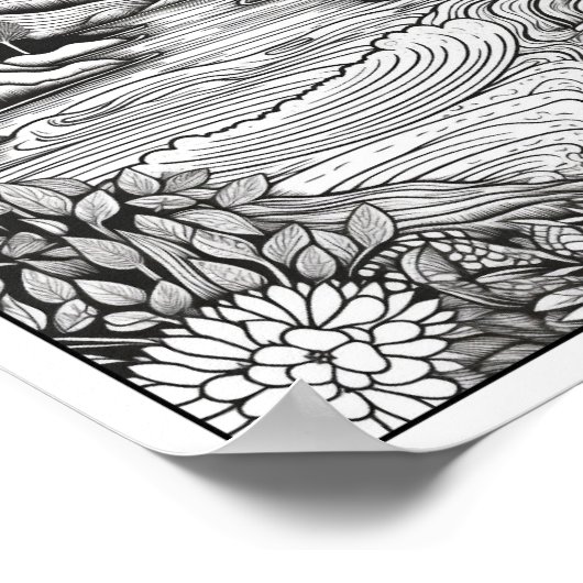 Inspirerend/Mindfulness Volwassen Kleurplaten Poster (Hoek)