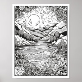 Inspirerend/Mindfulness Volwassen Kleurplaten Poster