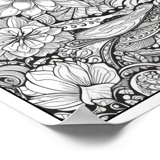 Inspirerend/Mindfulness Volwassen Kleurplaten Poster (Hoek)