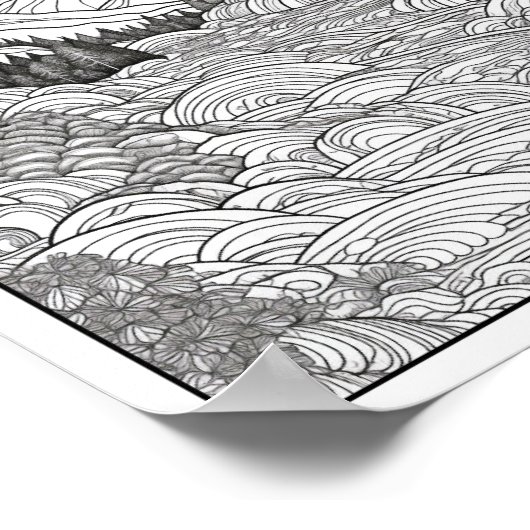 Inspirerend/Mindfulness Volwassen Kleurplaten Poster (Hoek)