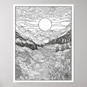 Inspirerend/Mindfulness Volwassen Kleurplaten Poster (Voorkant)