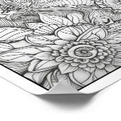 Inspirerend/Mindfulness Volwassen Kleurplaten Poster (Hoek)