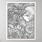 Inspirerend/Mindfulness Volwassen Kleurplaten Poster (Voorkant)