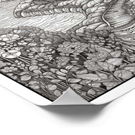 Inspirerend/Mindfulness Volwassen Kleurplaten Poster (Hoek)