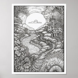 Inspirerend/Mindfulness Volwassen Kleurplaten Poster