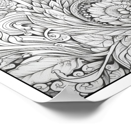 Inspirerend/Mindfulness Volwassen Kleurplaten Poster (Hoek)