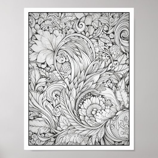 Inspirerend/Mindfulness Volwassen Kleurplaten Poster (Voorkant)