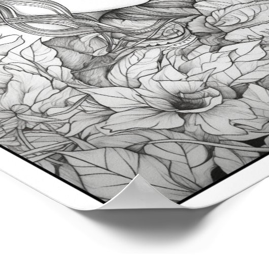 Inspirerend/Mindfulness Volwassen Kleurplaten Poster (Hoek)