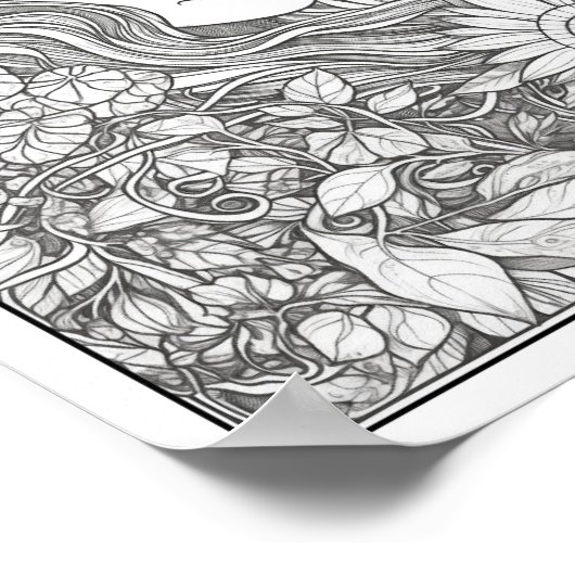 Inspirerend/Mindfulness Volwassen Kleurplaten Poster (Hoek)