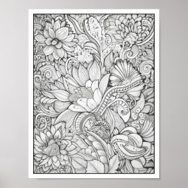 Inspirerend/Mindfulness Volwassen Kleurplaten Poster