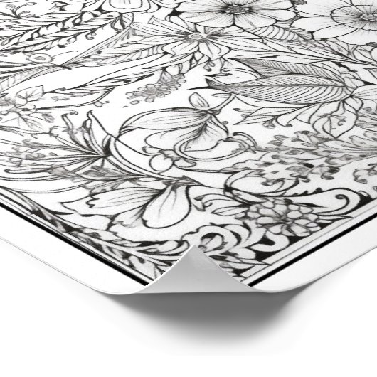 Inspirerend/Mindfulness Volwassen Kleurplaten Poster (Hoek)