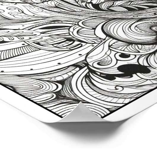 Inspirerend/Mindfulness Volwassen Kleurplaten Poster (Hoek)