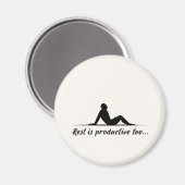 Inspirerend Minimal Relaxing Silhouette Quote Magneet (Voorkant / Achterkant)