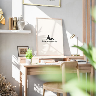 Inspirerend Minimal Relaxing Silhouette Quote Poster