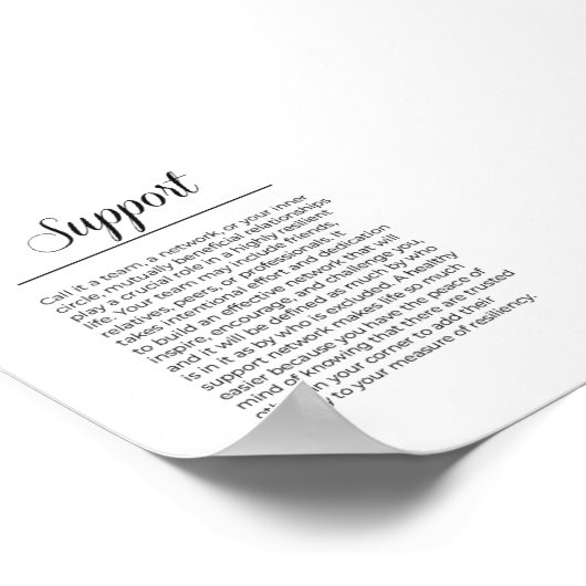 INSPIREREND MINIMALISTISCHE AFDRUKONDERSTEUNING POSTER (Hoek)
