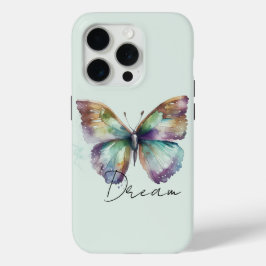 Inspirerend Mint Aqua Blue Dream Butterfly iPhone 15 Pro Case