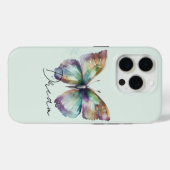 Inspirerend Mint Aqua Blue Dream Butterfly Case-Mate iPhone Case (Achterkant (horizontaal))