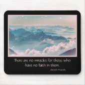 Inspirerend mirakelcitaat Mousepad Muismat (Voorkant)