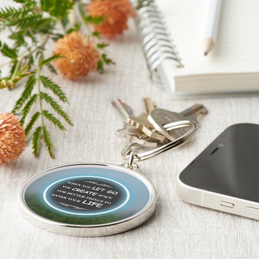 Inspirerend mist sleutelhanger (Zijkant)