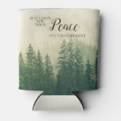 Inspirerend mistige mistige mistige bergbos vrede blikjeskoeler (Voorkant)