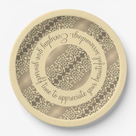 Inspirerend modern design papieren bordje (Voorkant)