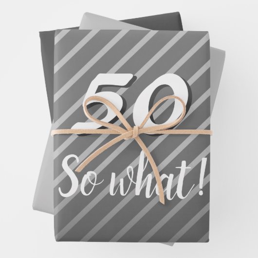 Inspirerend Modern Elegant 50 Dus wat een verjaard Inpakpapier Vel (In situ)