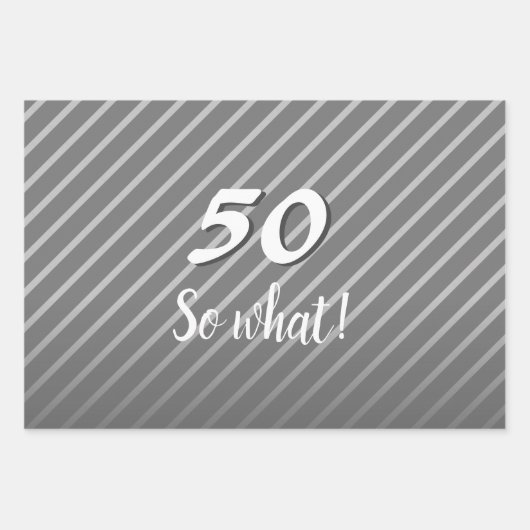 Inspirerend Modern Elegant 50 Dus wat een verjaard Inpakpapier Vel (Voorkant)