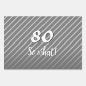 Inspirerend Modern Elegant Grey 80e Verjaardag Inpakpapier Vel (Voorkant)