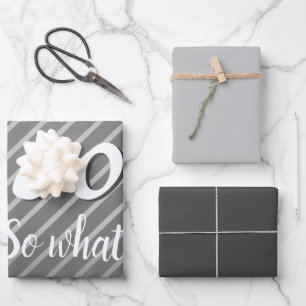 Inspirerend Modern Elegant Grijs 60e Verjaardag Inpakpapier Vel