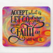 Inspirerend modern hebben geloofscitaat muismat (Voorkant)