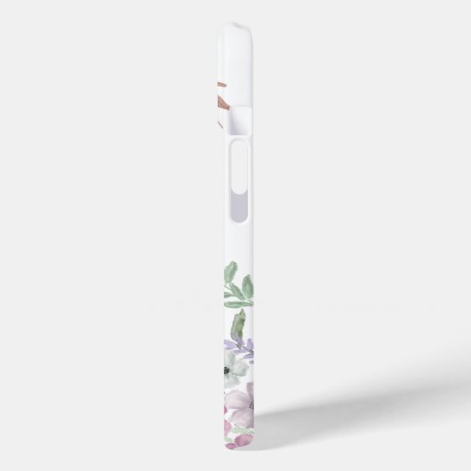 Inspirerend Modern Wit Roze Bloemen Religieus Case-Mate iPhone Case (Achterkant / Links)