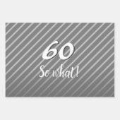 Inspirerend moderne elegante grijs 60e verjaardag inpakpapier vel (Voorkant)