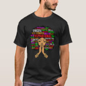 Inspirerend moeder Christelijk zwarte Melanine vro T-shirt (Voorkant)