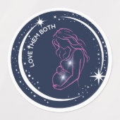 Inspirerend moeder en ongeboren Baby silhouet Labels (Design 2)