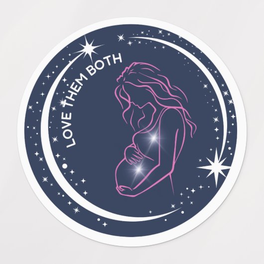 Inspirerend moeder en ongeboren Baby silhouet Labels (Design 1)