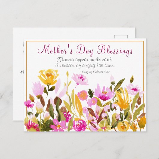 Inspirerend Moederdag Ventilator Bijbel Briefkaart (Voorkant / Achterkant)