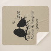 Inspirerend moederdochter liefdescitaat sherpa deken (Voorkant (horizontaal))