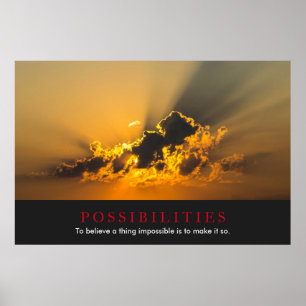 Inspirerend mogelijkheden Clouds Sunset Skies Poster
