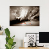 Inspirerend mogelijkheden Wolken Sepia zonsonderga Poster (Thuiskantoor)
