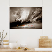 Inspirerend mogelijkheden Wolken Sepia zonsonderga Poster (Keuken)
