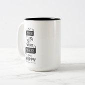 Inspirerend Mok doet meer van wat je gelukkig maak (Voorkant links)