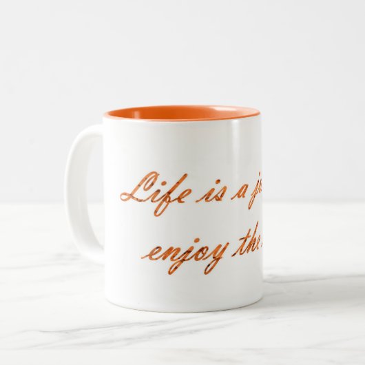 Inspirerend mok koffie (Voorkant links)