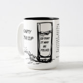 Inspirerend Mok - Leeg uw beker (Voorkant links)