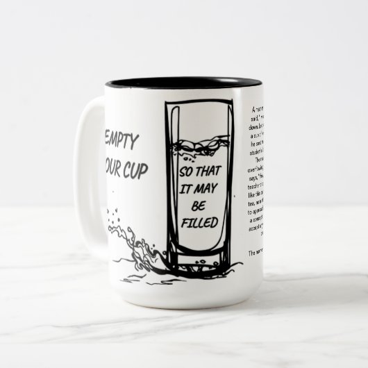 Inspirerend Mok - Leeg uw beker (Voorkant links)