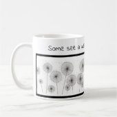 Inspirerend mok met andelionen (Links)