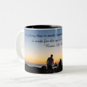 Inspirerend Mok met Sunset en Rumi Quote (Voorkant links)