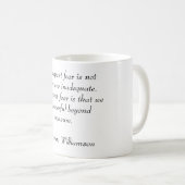 Inspirerend Mok "Onze diepste angst" (Voorkant rechts)